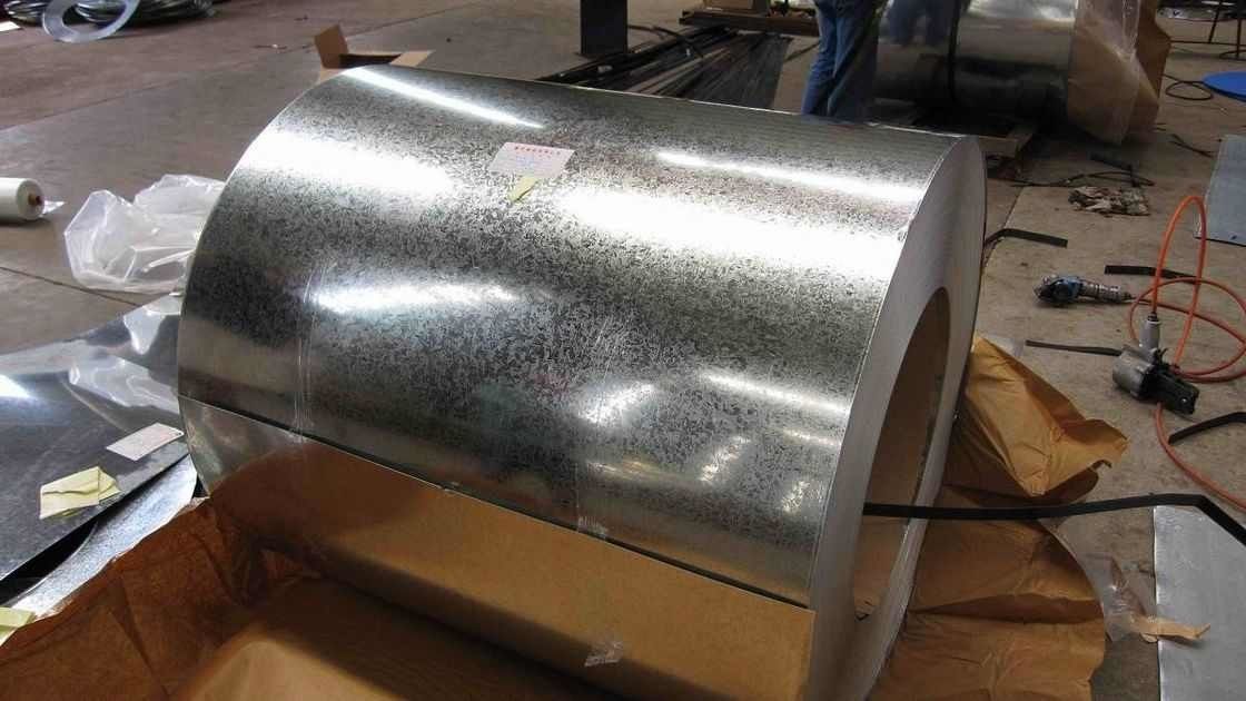 Bobina di acciaio DX51D zincato a caldo con rivestimento di zinco da 40-450 g/m² per l'edilizia e la lavorazione di lamiere